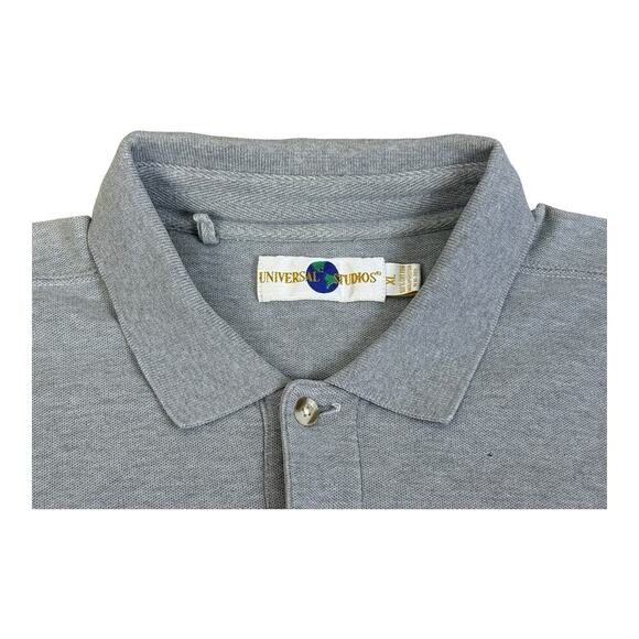Vintage Universal Studios Polo Shirt XL Gray Crest Embroidered Logo 90’s Y2k - Picture 13 of 14